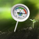 Stainless Steel Compost Soil Thermometer Tester Temperature Measuring Probe 50cm