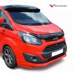 BLACK  BONNET WIND STONE PROTECTOR FOR FORD TRANSIT TOURNEO CUSTOM 2012-17