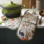 Double Oven Glove Ulster Weavers Blackthorn 100% Cotton Beige