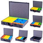 Metal Storage Screw Case Box Fixing Organiser Tool Compartment Storage Black