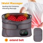 Infrared 3 Levels Heating & Vibration Massager Belt for Back Waist Pain Relief