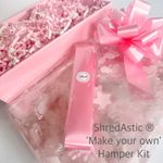 ShredAstic®️ New Baby PINK ‘Make Your Own Hamper kit’ Tray Cello Bow Shred Paper