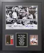 FRAMED THOMAS HITMAN HEARNS SIGNED 16x12 BOXING PHOTO v ROBERTO DURAN COA PROOF