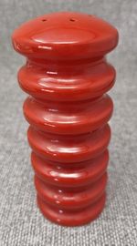 Carlton Ware Red Ribbed Pepper Pot