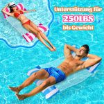 2 Pack Inflatable Summer Swimming Hammock Floating Water Float Pool Lounge Bed