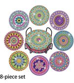 Mandala Flower Diamond Art Coasters – DIY Rhinestone Drink Coasters Set