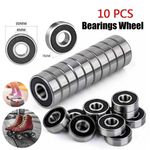 10PCS 608 2RS Rubber Sealed Bearings 8mm X 22mm X 7mm Deep Groove Ball Bearings