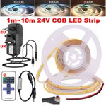 1m 3m 5m 8m 10m COB Led Strip Lights Flexible Tape Light RF Remote Dimmable Kit