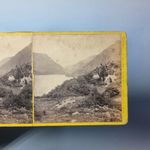Llanberis Wales Stereoview C1870 Real Photo Llyn Peris Cottages Bedford