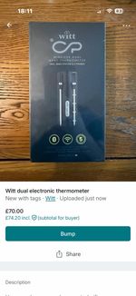 Witt Wireless Bluetooth Dual Meat Digital Thermometer w/ Base Station & 2 Probes