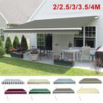 Retractable Awning Manual Outdoor Garden Canopy Patio Sun Shade Shelter 8 Colour