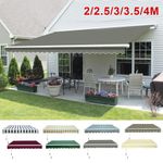 Retractable Awning Manual Outdoor Garden Canopy Patio Sun Shade Shelter 8 Colour