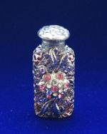 Vintage Ornate "Silver' Filigree Perfume Bottle