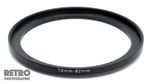 72mm to 82mm 72-82mm Step-Up Stepping Ring Filter Adapter - UK Stock