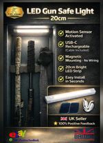 20cm LED Gun Safe Light Motion Sensor USB-C Rechargeable Magnetic Cabinet Light
