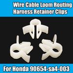 20x Clips For Honda Wire Cable Loom Routing Harness Clips White Nylon Retainer
