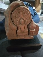 Antique North Indian Pink Sandstone Buddha 