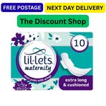 Lil-Lets Maternity Pads | 10 x Extra Long Maxi Thick Pads with Wings