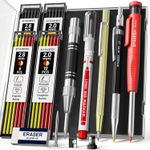 Nicpro Carpenter Pencil Set with 40 Refill, Mechanical Heavy Construction Pencil