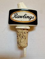 Vintage Rawlings free-flow liquor pour spout / bottle pourer (cork-style speed p