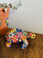 Barcino Design figurine, Mosaic Flower Turtle