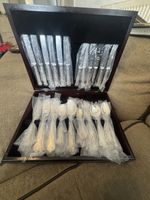 Unused 56 Pc EPNS A1 Sheffield Kings Pattern Canteen Cutlery 6 Place Boxed Set
