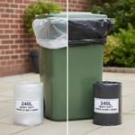 Extra Strong 240L Wheelie Bin Bags Heavy Duty Thick Waste Liners Refuse Sacks