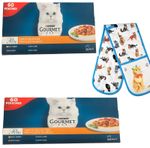 Cat food Gourmet Perle Chef's Collection in Gravy, 120 x 85g+ Double Oven glove