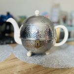 Art Deco HAMMERED metal Thermisol Coffee Tea Pot Nevvacold Brand teapot