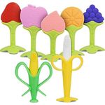 Teething Toys for Baby, 7PCS Baby Silicone Teething Toy Training Babys Toothbrus