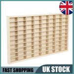 80Grids Wooden Display Case for 1/64 Hot Wheels Diecast Matchbox Storage Collect