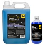 Rain Repellent Screenwash Additive 500 ml with Winter Screenwash 5 L (Blue) - AA