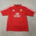 Adidas British Lions Rugby Shirt Medium Red 2009 South Africa Retro Jersey