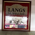 Langs Supreme Scotch Whisky Framed Advertising Mirror Sign Original