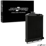 JAPSPEED HIGH FLOW 42mm BLACK ALLOY RADIATOR RAD FOR HONDA CIVIC EG EJ EK 88-00