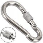 Carabiner Clip Heavy Duty Snap Hook Spring Clip With Screw Nut Galvanised Steel