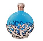 Art Nouveau First Impressions Forrest Row Blue Glass Decorative Perfume Bottle