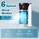 6-Speeds Portable Air Cooler Fan 300ML Tank Ice Cold Cooling Conditioner UK