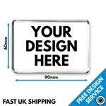 90 x 60mm Custom Printed Magnet • Fridge Magnets Large Size Personalised