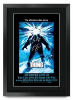 The Thing Movie Film Poster Cast Signed Printed Autograph A3 Framed Memorabilia