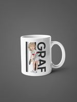 Steffi Graf Tennis cartoon graphic art fan made Ceramic White Mug