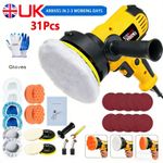Electric Polisher Buffer Sander Car Polishing Machine 5" 7” Buffing Sponge Kit.