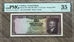 Turkey Antique Banknote 2 1/2 Lirasi 1930 (ND 1947) P-140 VF 35 PMG BILL