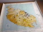 C) The island of Malta 1958 Map lots of damage to outer border but image is OK