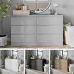 Wooden Chest of 6 Drawers Bedroom Furniture Storage Bedside Table Modern Cabinet