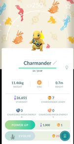 Pokemon Trade Go - Shiny Charmander Goggles 2026 - Pokemon Horizons Background
