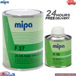MIPA 2K HS Wet-on-Wet Filler Primer F37 Light Grey With H10 Hardener 1.25L Kit