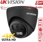 Hikvision Compatible PoE 8MP 4K ColorVu CCTV Camera 2-Way Audio Indoor Outdoor