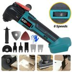 For Makita 18V Battery Cordless Oscillating Multi Tool with Accessories 6 Speeds