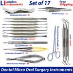 Dental Micro Oral Surgery & Surgical Implant Instruments Kit Set of 17 New CE